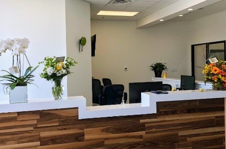 Dental office reception desk