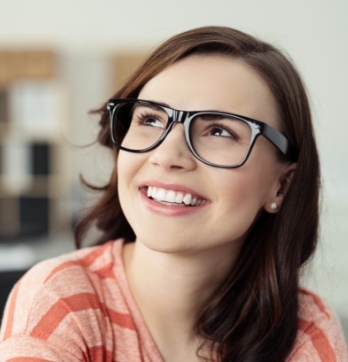 Young woman with glasses