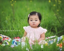 Doctor Yoo's daughter outdoors